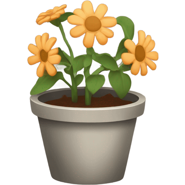 Flower pot with dead flowers emoji