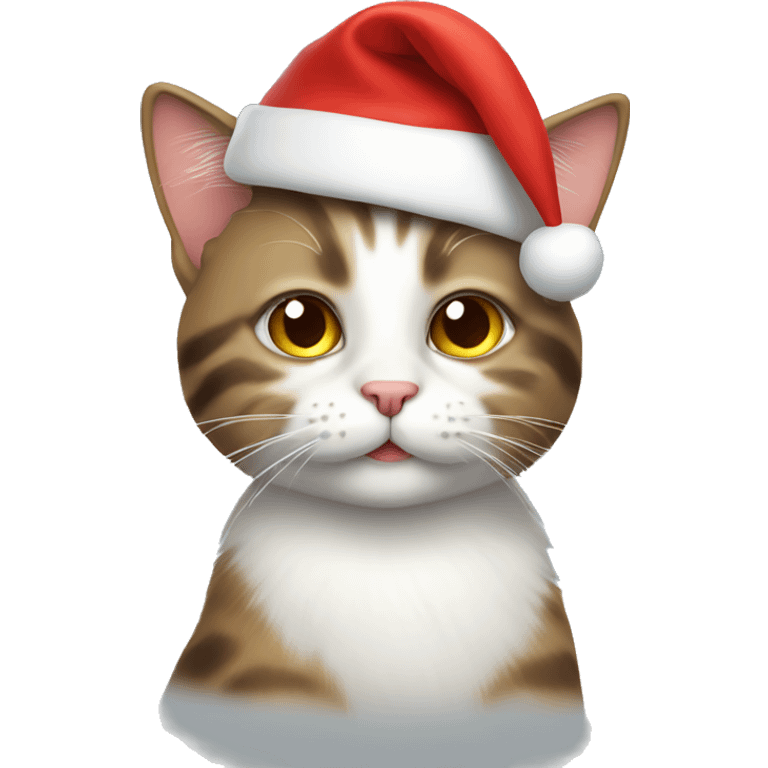 Cat in Santa hat emoji