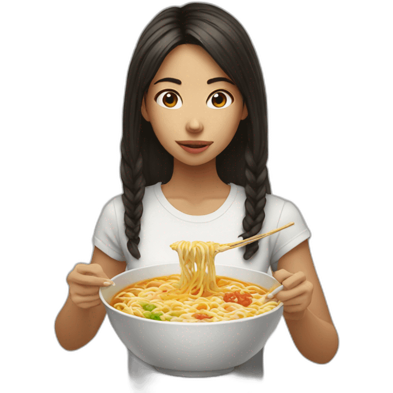 girl-eating-ramen emoji