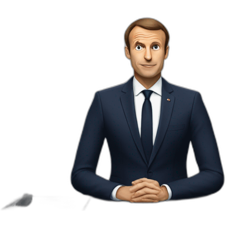 Macron ce pose une question emoji