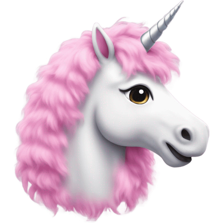 Pink fluffy unicorn emoji