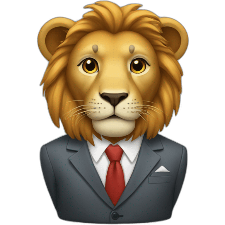 Lion wearing a suit emoji