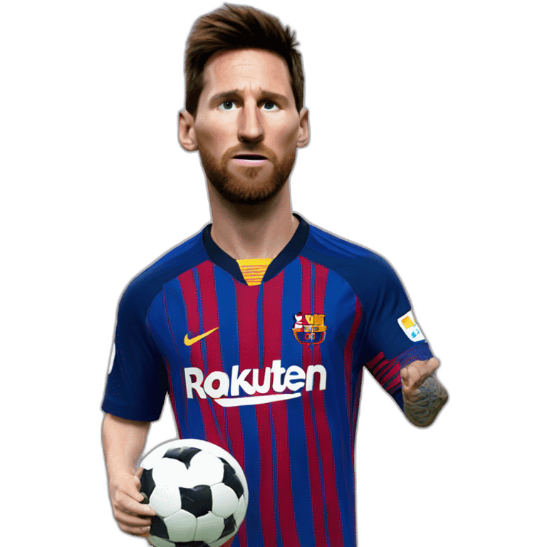 Messi fume emoji