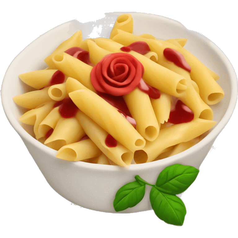 penne pasta with rose sauce emoji