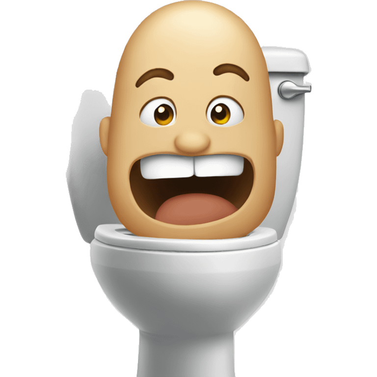 Head coming out of toilet emoji