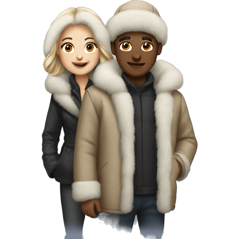 couple in fur coat emoji