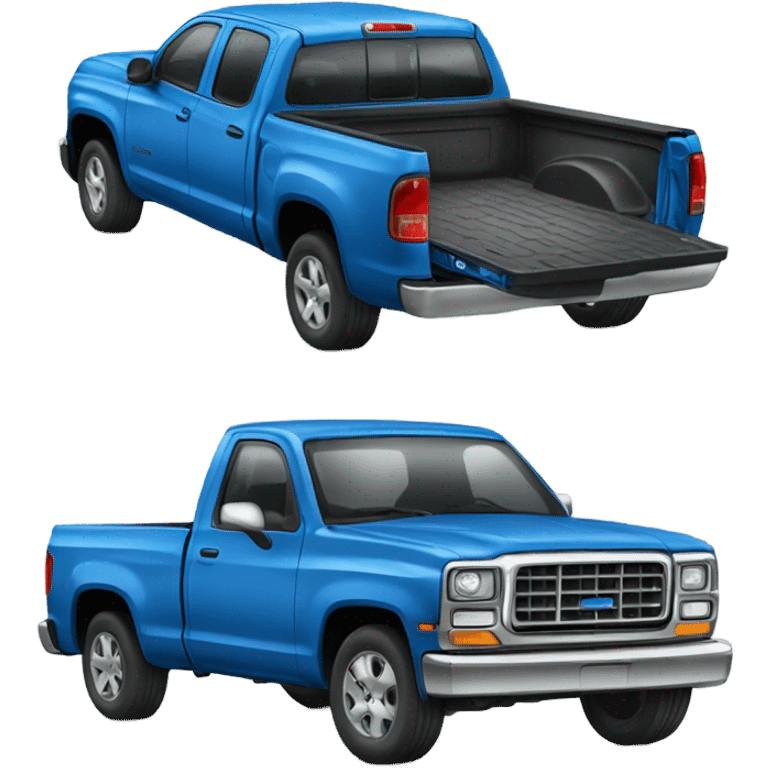 Blue Crew cab pickup truck emoji