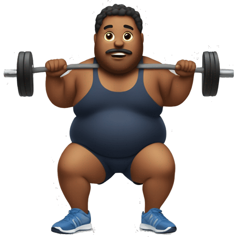 Fat person working out  emoji