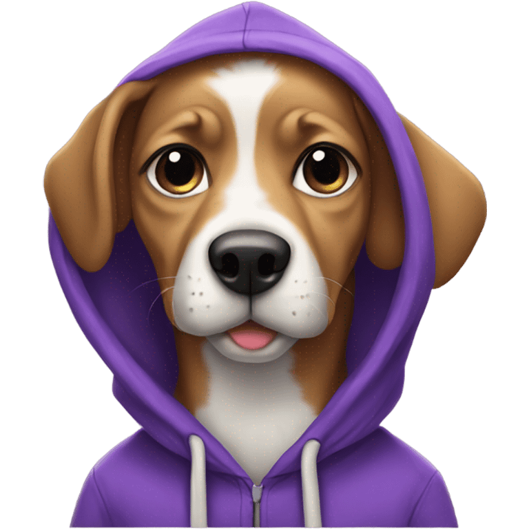 dog with purple hoodie emoji