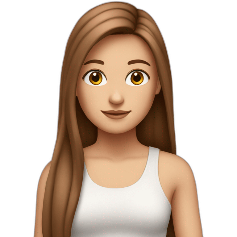 white-girl-with-long-straight-brown-hair-wearing-crop-top emoji