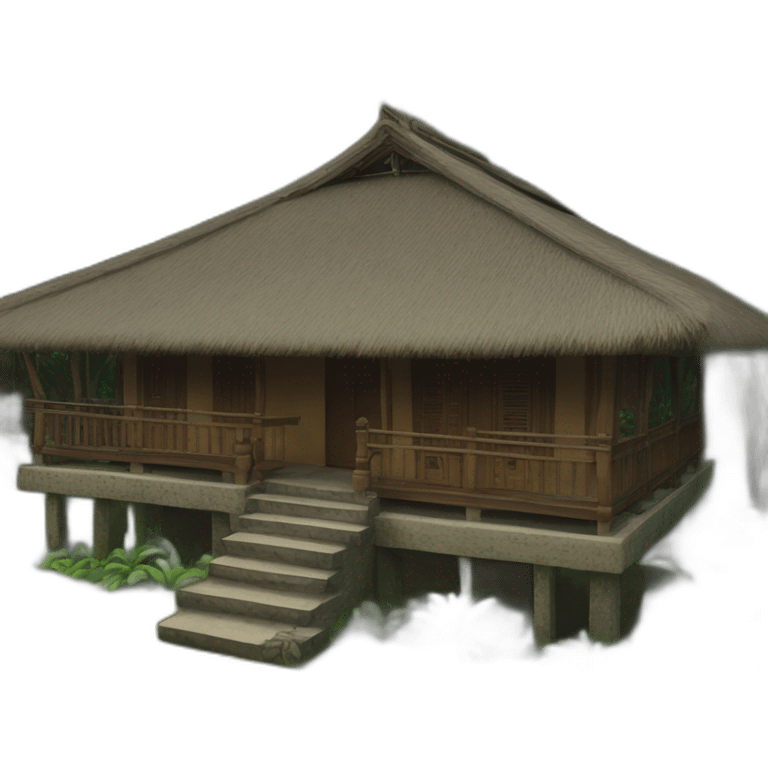 Indonesian traditional house 4k emoji