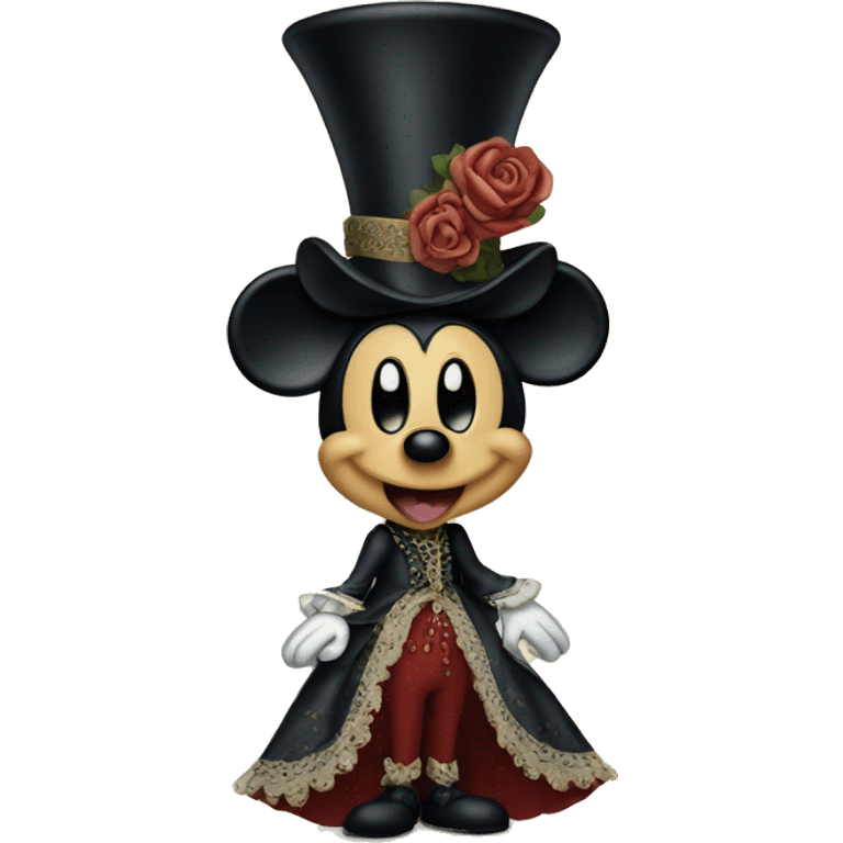 Mickey mouse in a victorian gown emoji