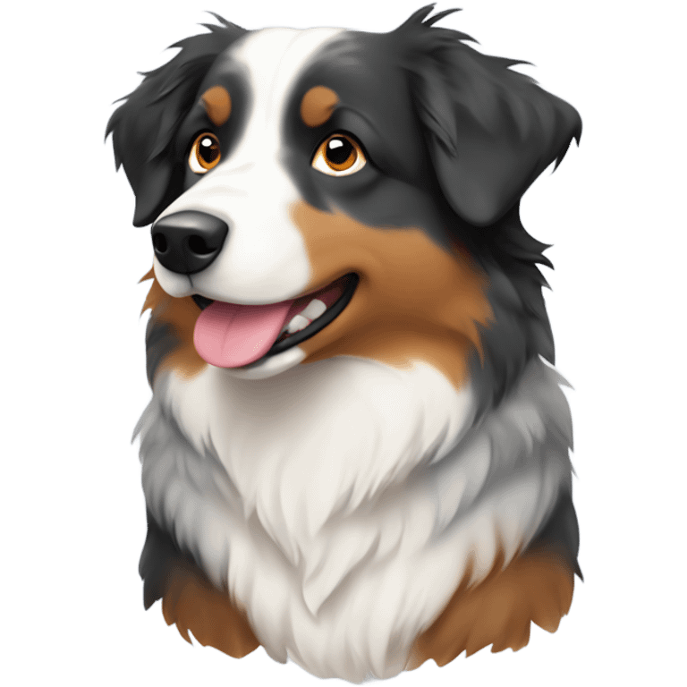 Heart with colors of an Australian shepherd in it emoji