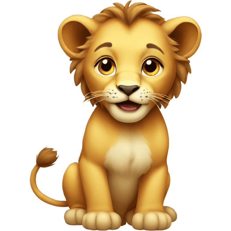 Cute baby lion emoji