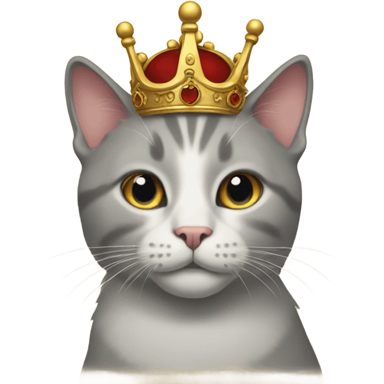 A cat wearing a crown emoji