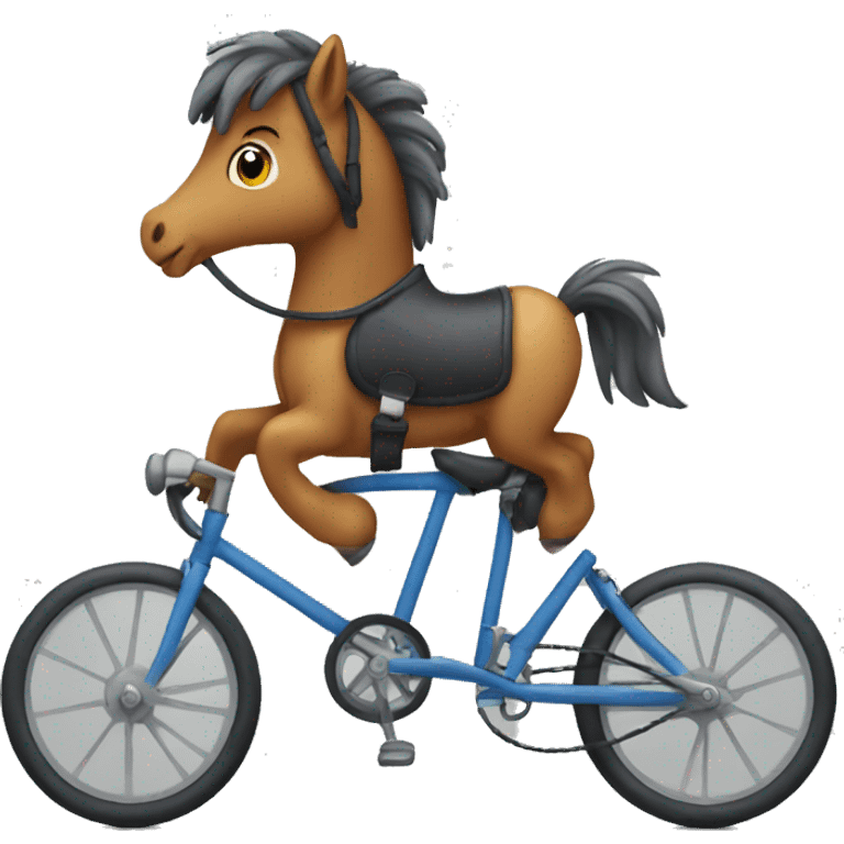 Pony riding a bicycle  emoji