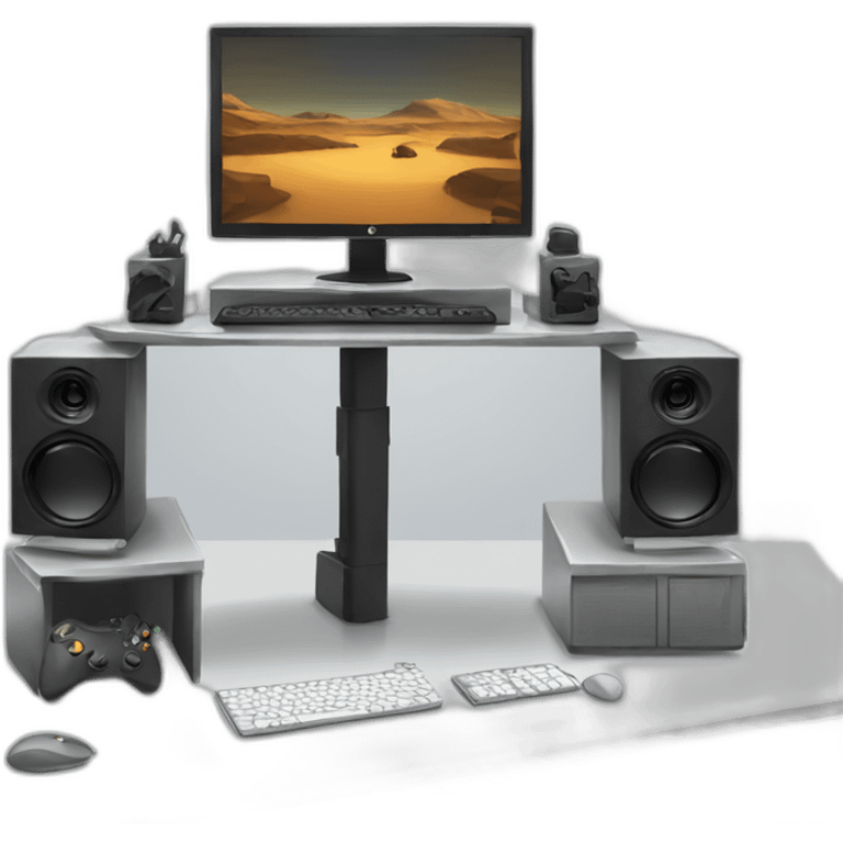 Desktop gaming setup emoji