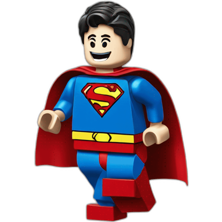 Superman with lego emoji