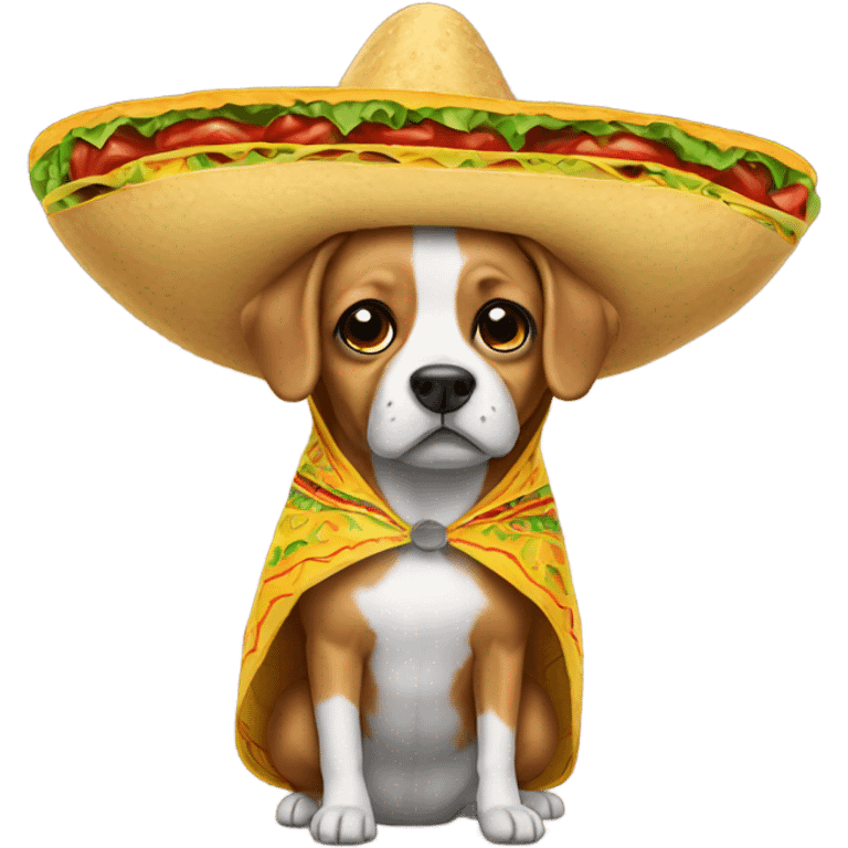 Dog in a taco costume  emoji