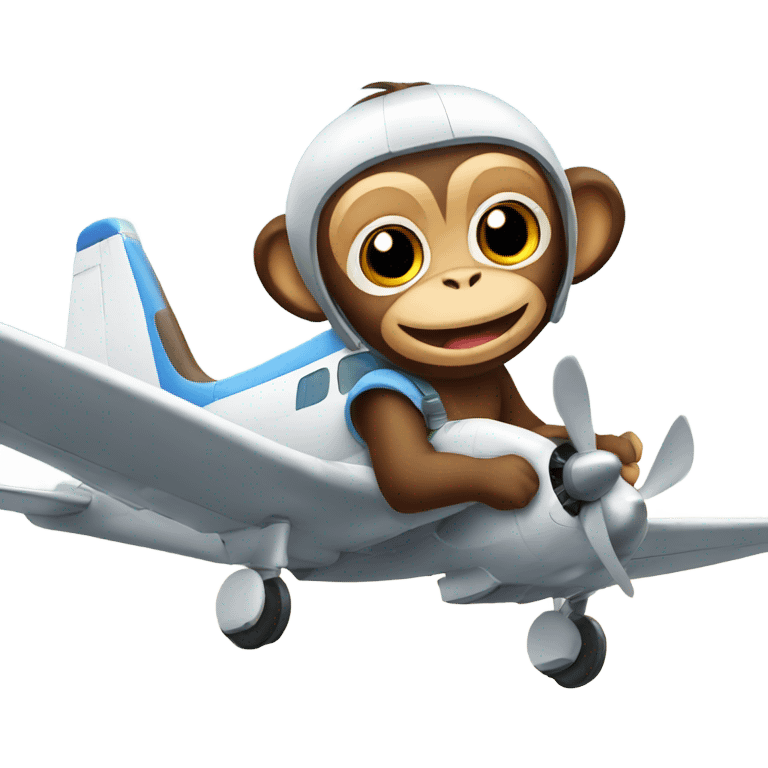 Monkey in plane emoji