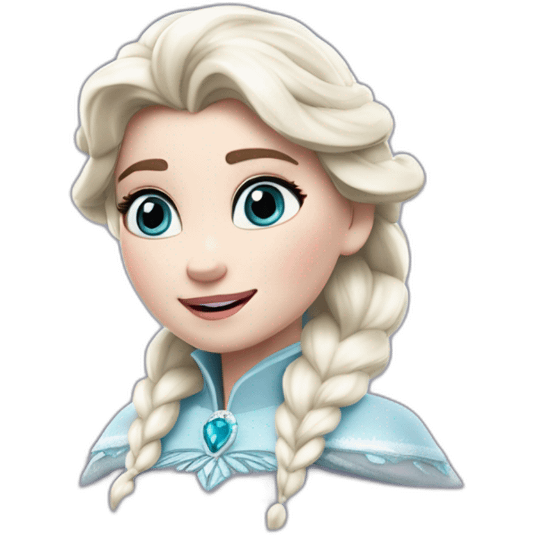 Elsa reine des neiges sur un mouton emoji