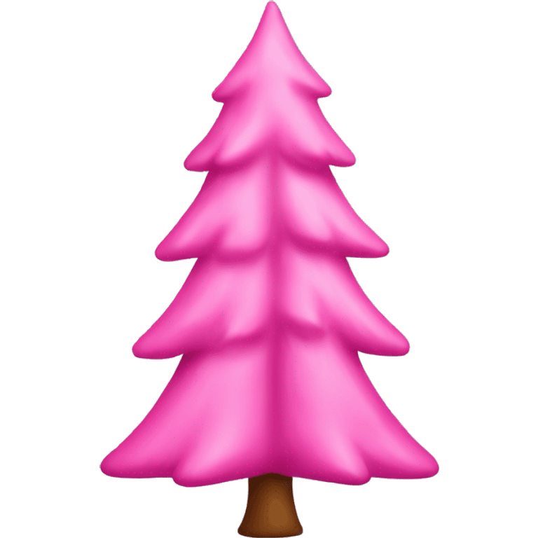 Pink Christmas tree with small trunk  emoji