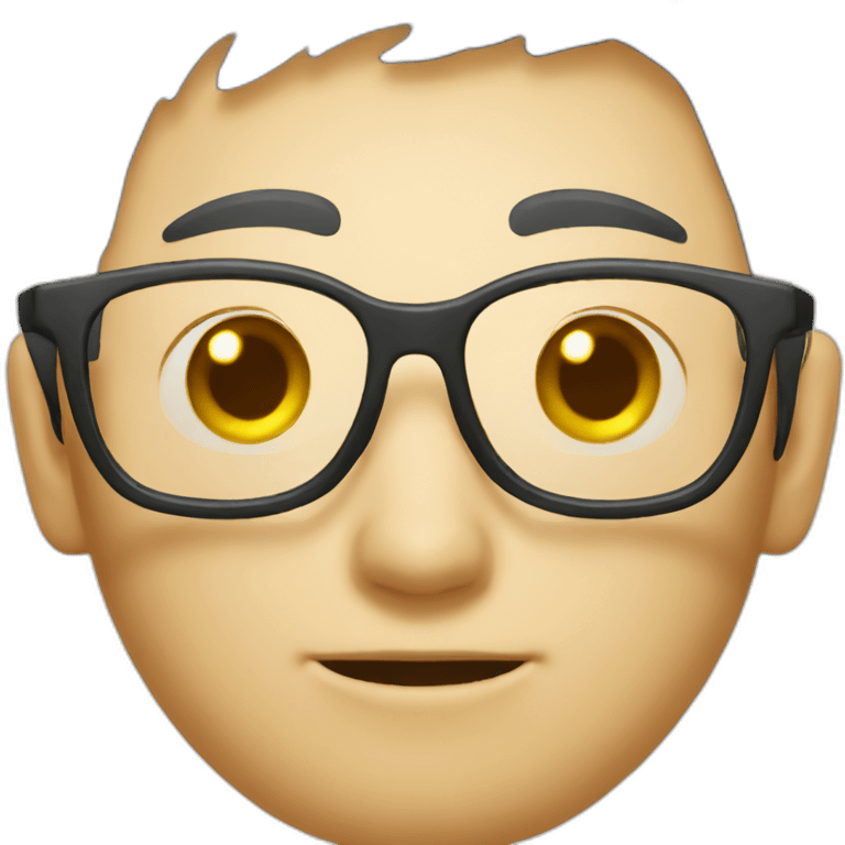 chinese thin round glasses developer emoji