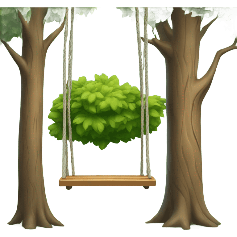 Tree swing in forest emoji