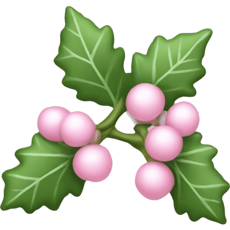 light pink mistletoe emoji