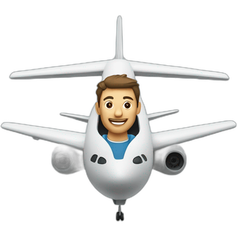 Homme sur un avion emoji