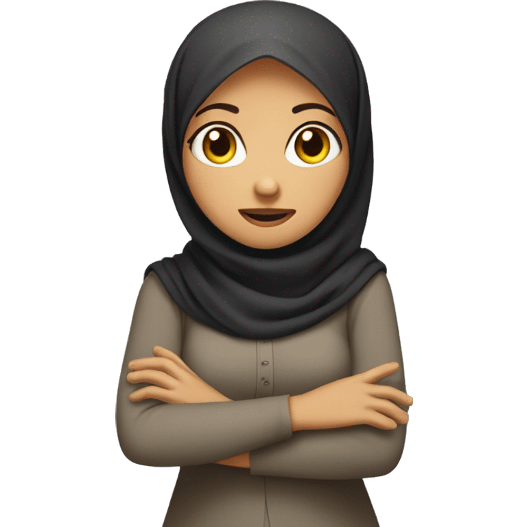 hijab girl Shrugging hand, i dont know emoji