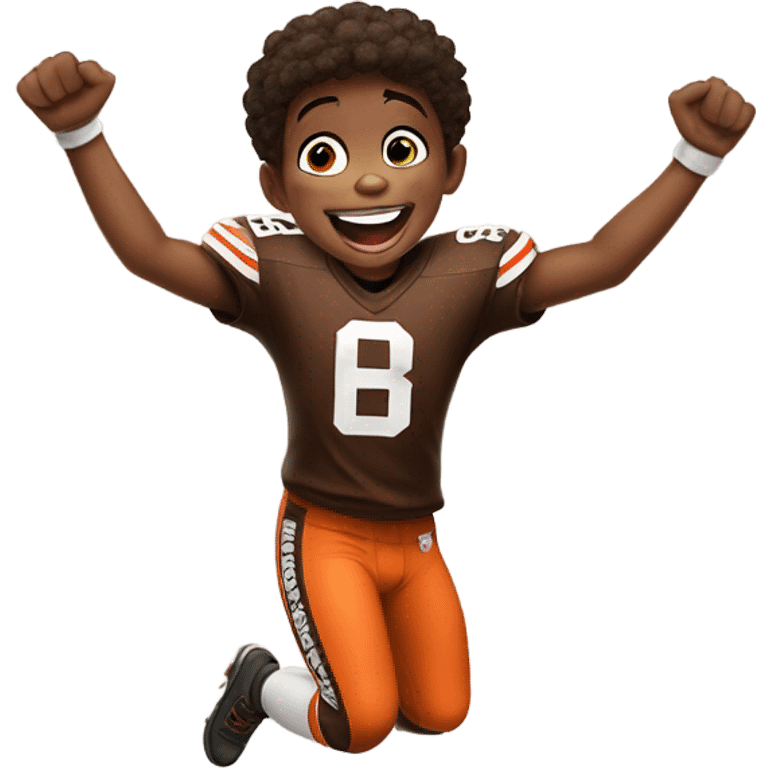 Browns fan 10 year old super excited  emoji