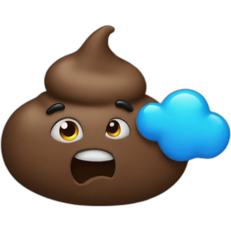 Blue poop emoji