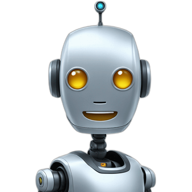 robot saying HI emoji