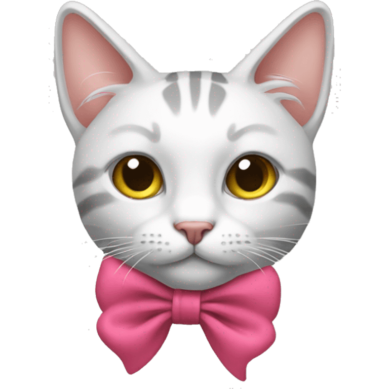 Cat wearing bow  emoji