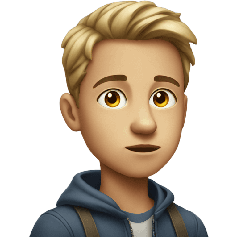 focused portrait of a boy emoji