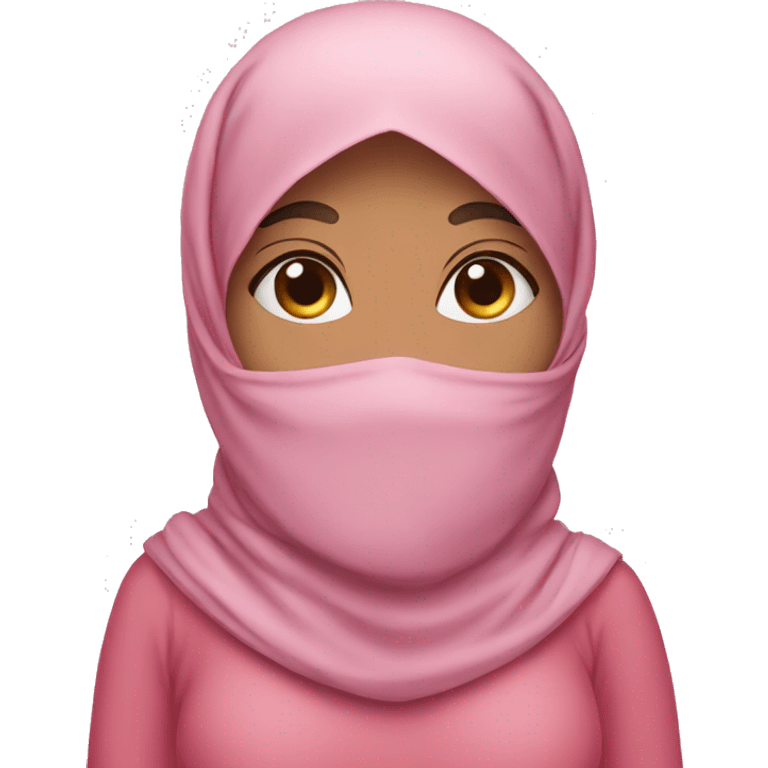 A Pig wearing a hijab emoji