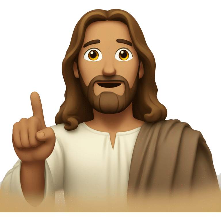 Jesus pointing at you winking emoji