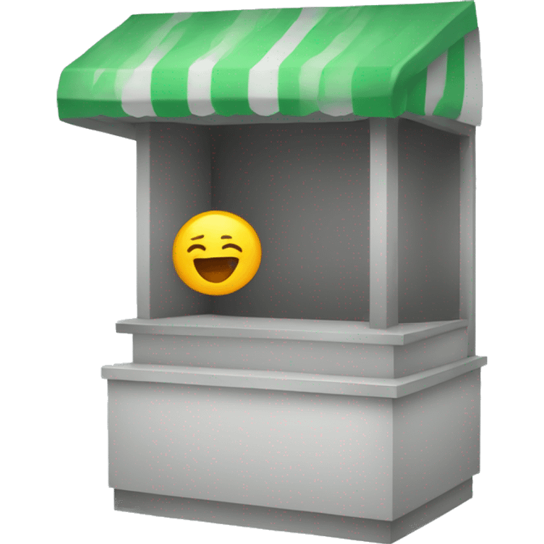 Empty kiosk facing me emoji