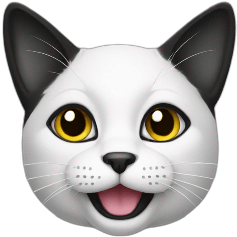 cat black and white emoji