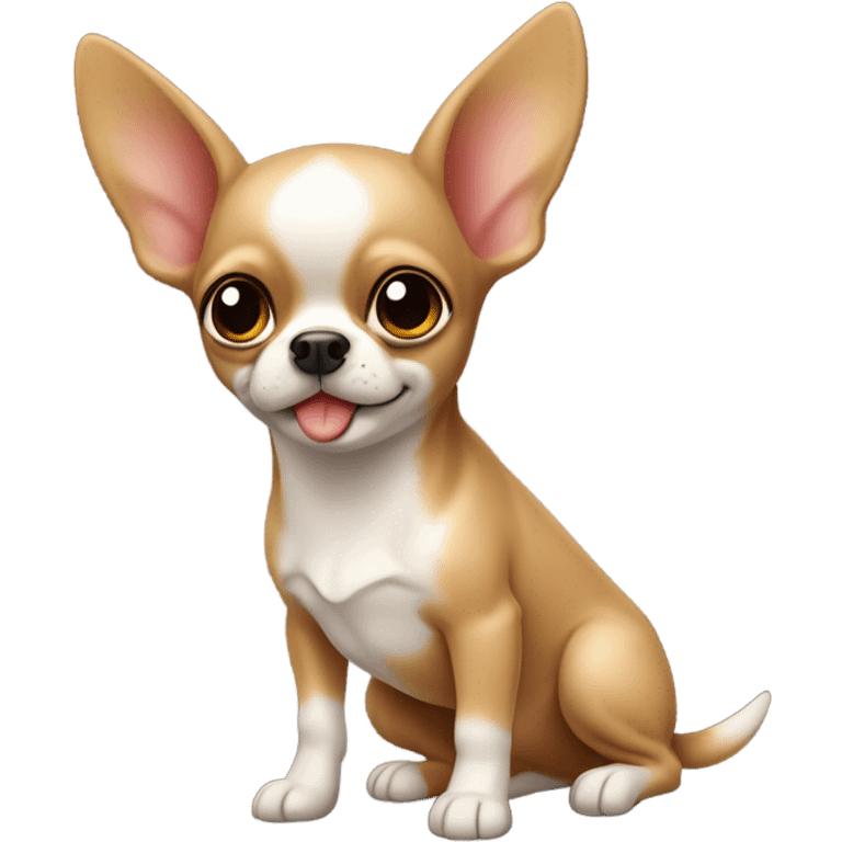 Chiwawa toy a pelo lungo che fa l’occhiolino emoji