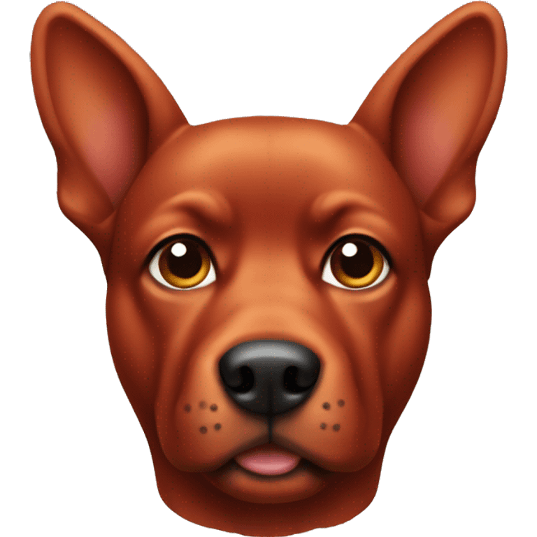 solid red dog with pointed ears emoji