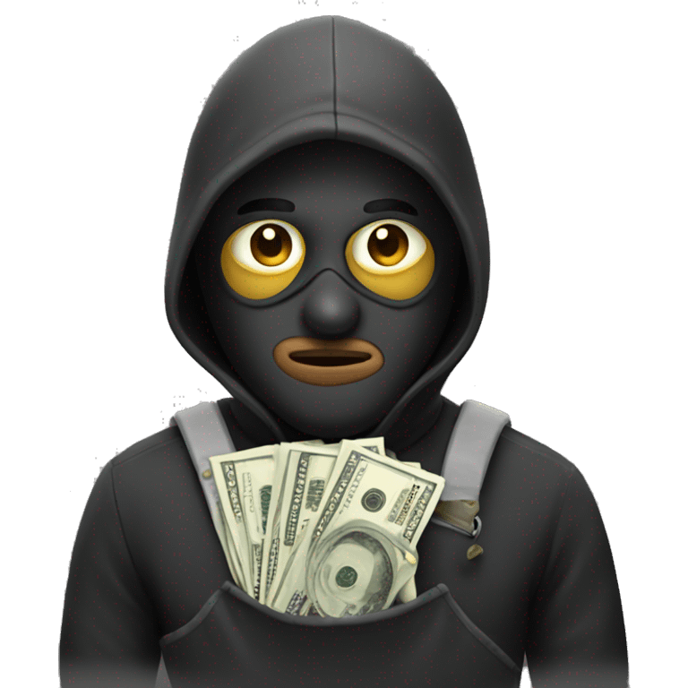 Robber with a bag of money  emoji