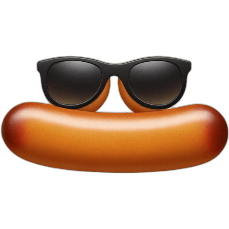 Sausage with sunglasses  emoji