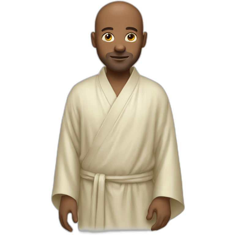 balding man in a silk robe emoji