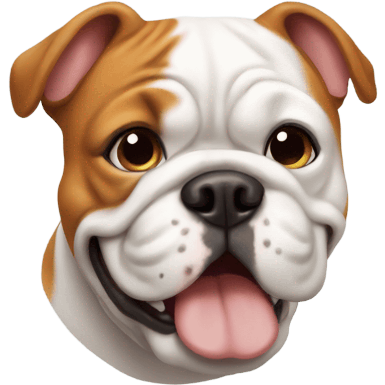 Ginger and white small bulldog emoji