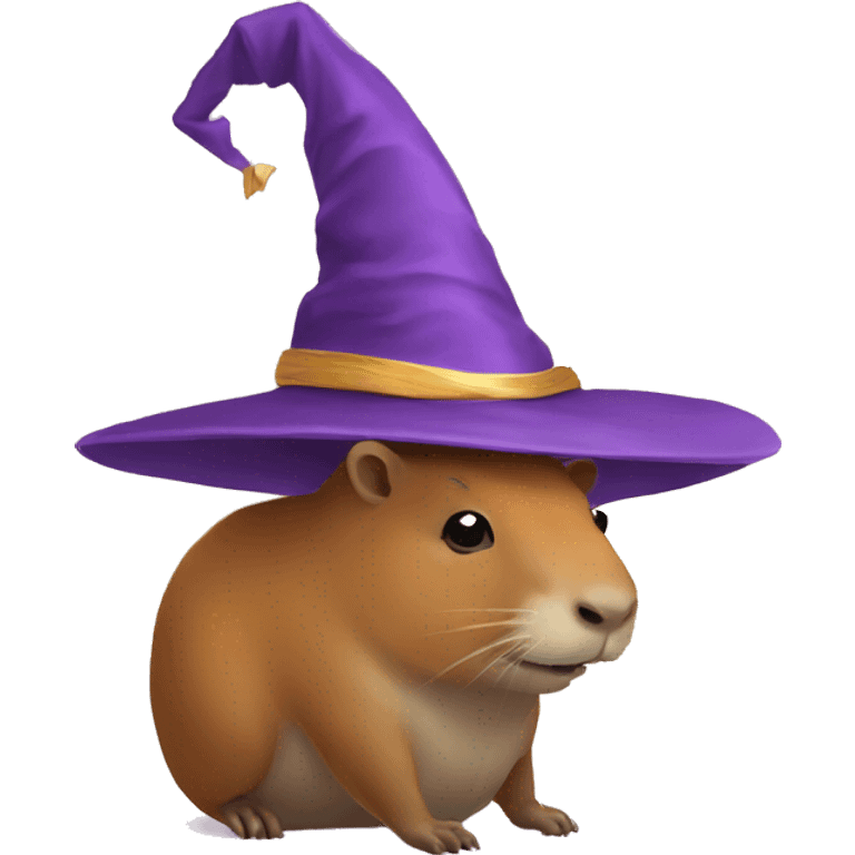 Capybara in a wizard's hat emoji