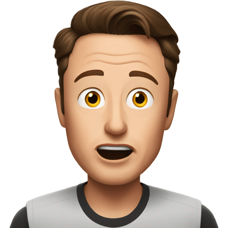 Surprised Elon musk  emoji