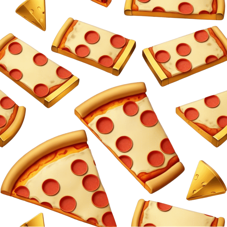 Pizza with gold bars emoji