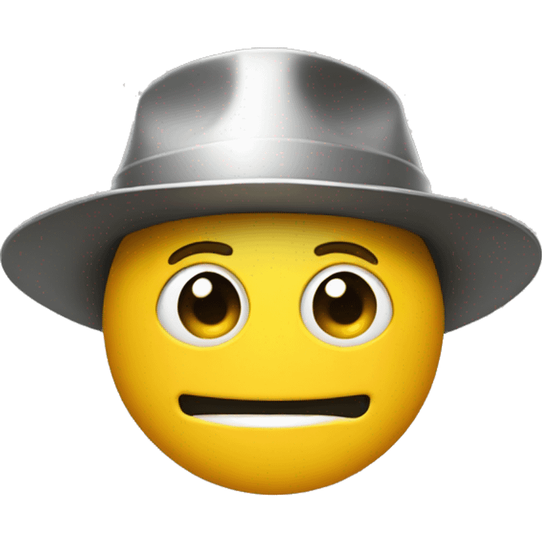 yellow emoji wearing a tin hat emoji